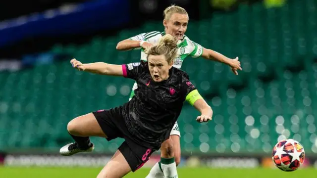 Erin Cuthbert playing for Chelsea against Celtic