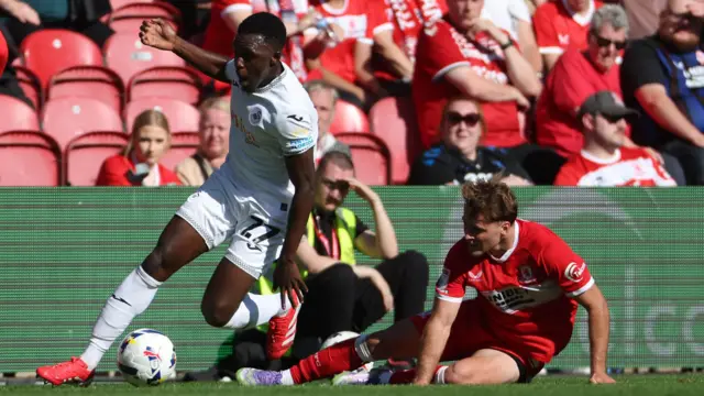Zeidane Inoussa in action at Middlesbrough 