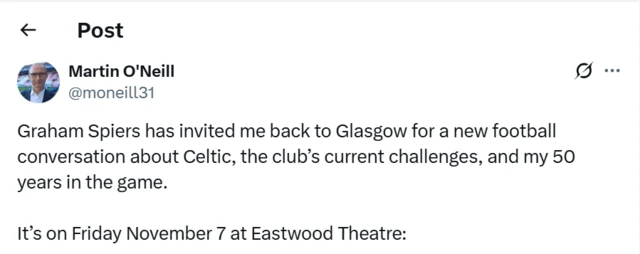 Martin O'Neill on X