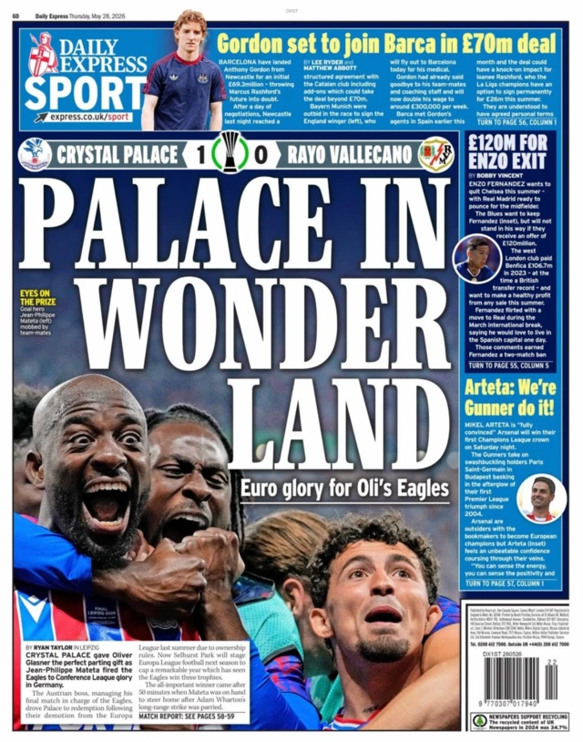 'Palace in wonder land' - Mateta and teammates celebrate Conference League victory 