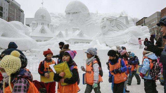 Over two million people visit the Sapporo Snow Festival in Japan every year.