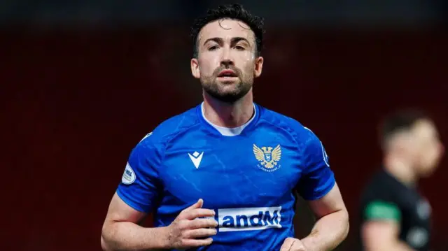Stevie Mallan in action for St Johnstone