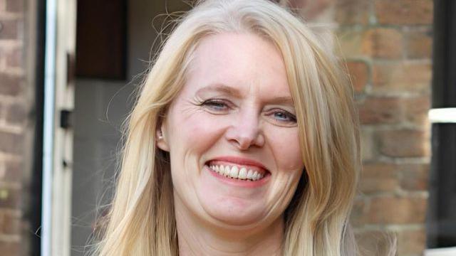 Labour MP for Bassetlaw Jo White smiles at the camera in a close up shot of her head