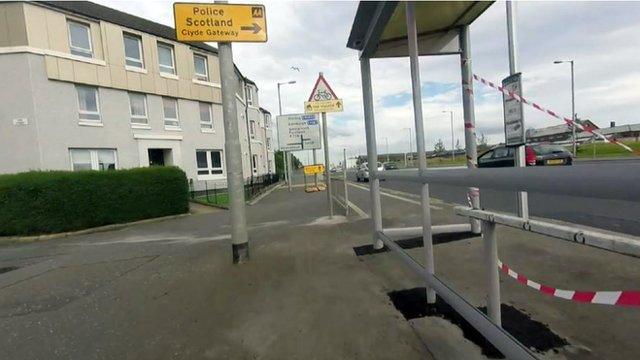 Bus stop in a cycle lane