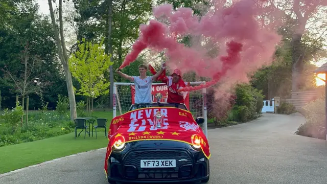 Liverpool fans celebrate