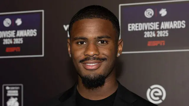 Jorrel Hato at the 2025 Eredivise Awards