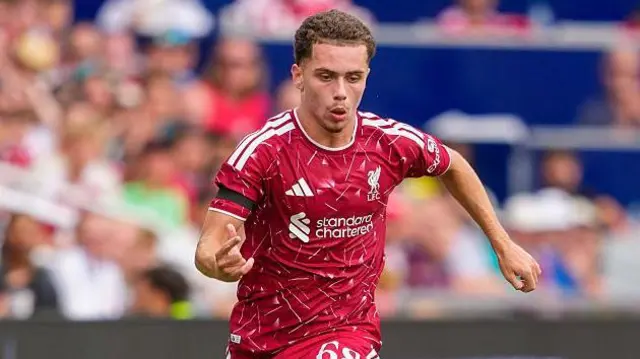 Kieran Morrison in action for Liverpool