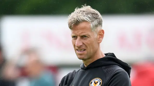 Newport County head coach David Hughes