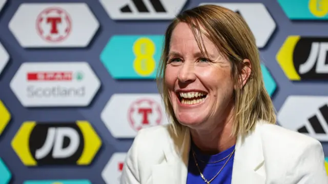 New Scotland Women's National Team head coach Melissa Andreatta is unveiled to the media at Hampden Park