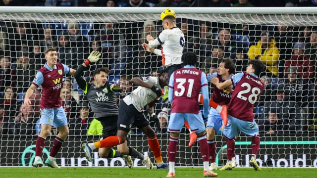 Luton score against Burnley in the Premier League