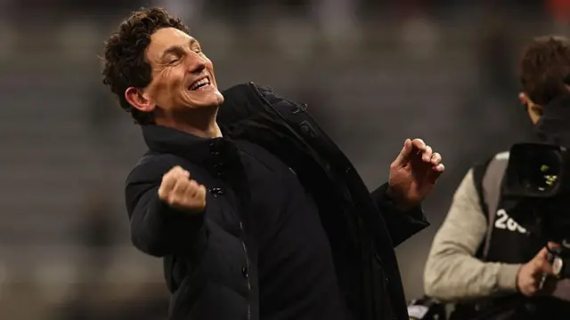 Keith Andrews celebrates