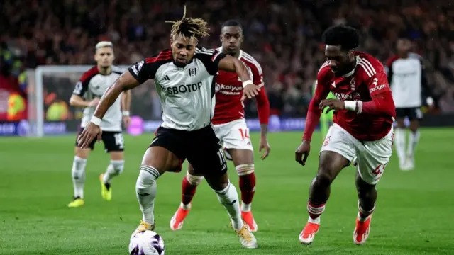 Fulham's Adama Traore on the ball