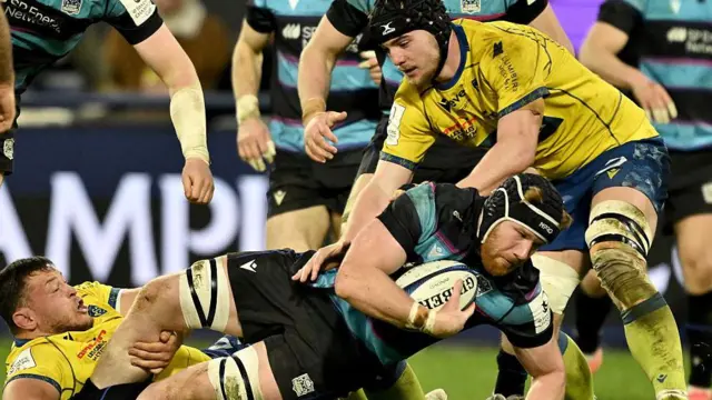 Gregor Brown was a second-half replacement for Glasgow Warriors in France