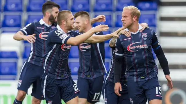 Ross County players celebrating