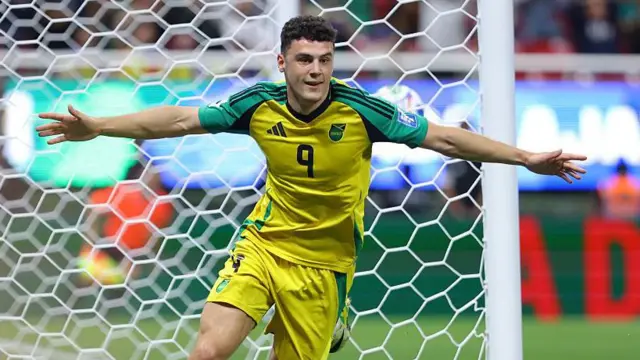 Jamaica's Bailey Cadamarteri celebrates