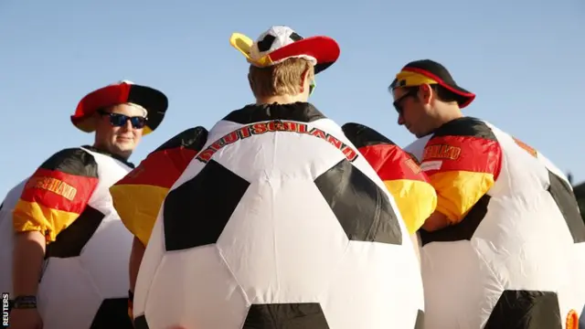 German fans outside Hampden