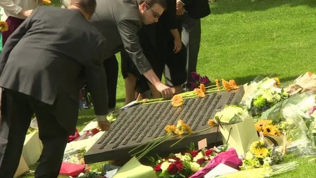 Flowers laid in Hyde Park