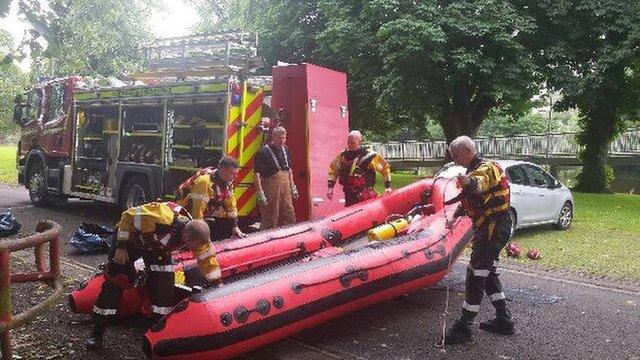 Emergency services at River Nith