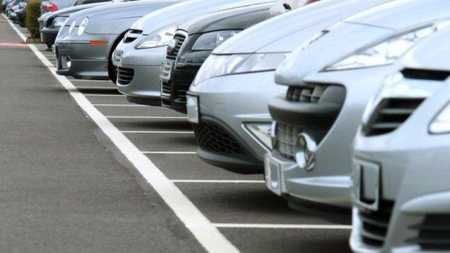 cars in a car park