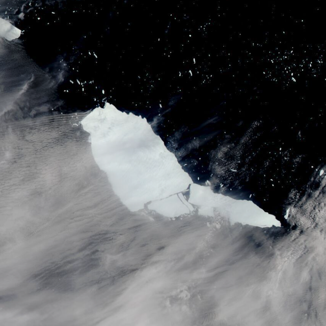 23 December: Nasa's Aqua satellite views the break-up of "the pointing hand"