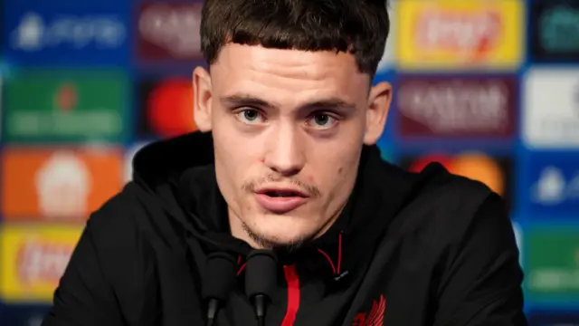 Florian Wirtz speaks at a press conference