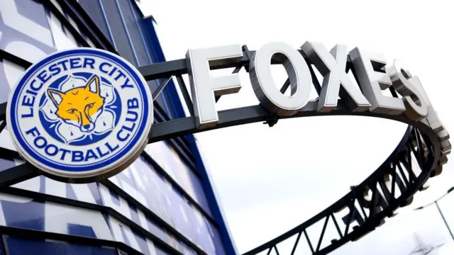 General view of Leicester badge outside stadium