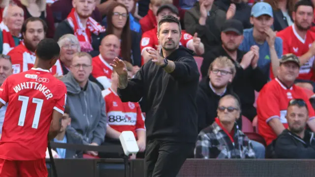 Alan Sheehan gestures to his players during defeat at Middlesbrough