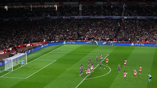 The distance of Declan Rice's second goal