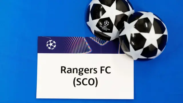 Rangers Champions League card