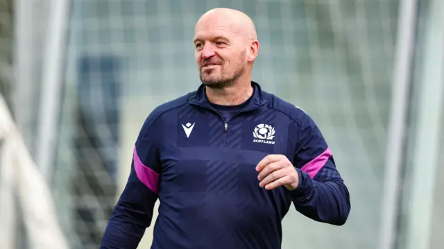 Gregor Townsend in training