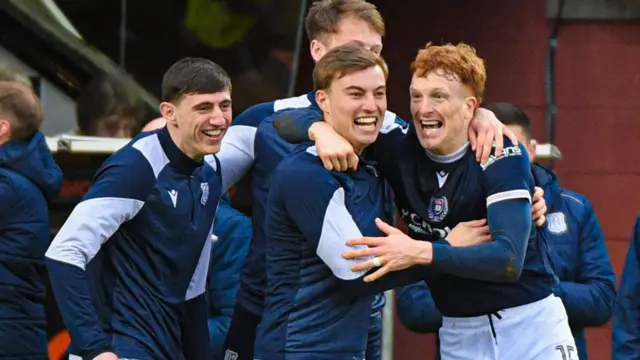 Dundee players celebrate