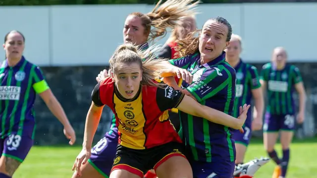 Ciara Grant, right, is relishing life at Hibs after her summer switch