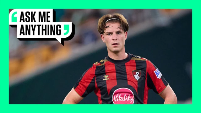 Alex Scott of Bournemouth on BBC Sport's Ask Me Anything branding