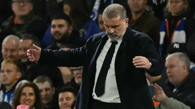 Ange Postecoglou gestures