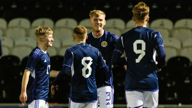  Scotland's Josh Doig celebrates with Connor Barron