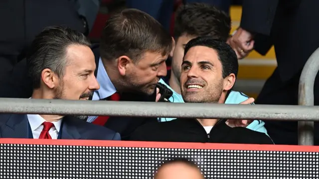 Arteta watching from the stands