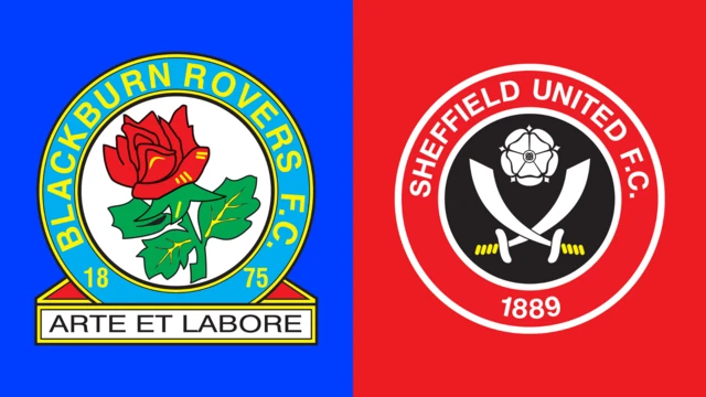 The club badges of Blackburn Rovers and Sheffield United