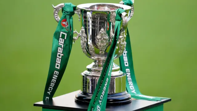 General view of the Carabao Cup trophy