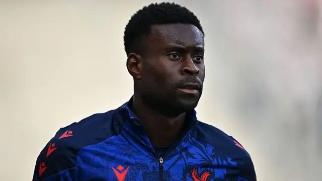 Marc Guehi looks on before match for Crystal Palace