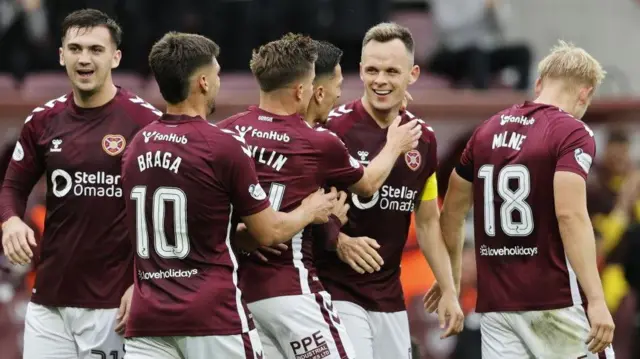 Hearts have won six of their seven Premiership matches