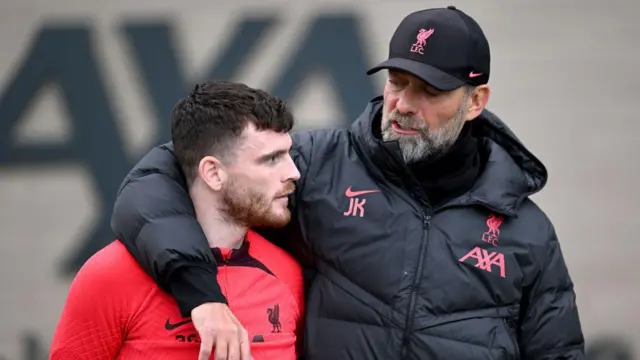 Jurgen Klopp and Andy Robertson