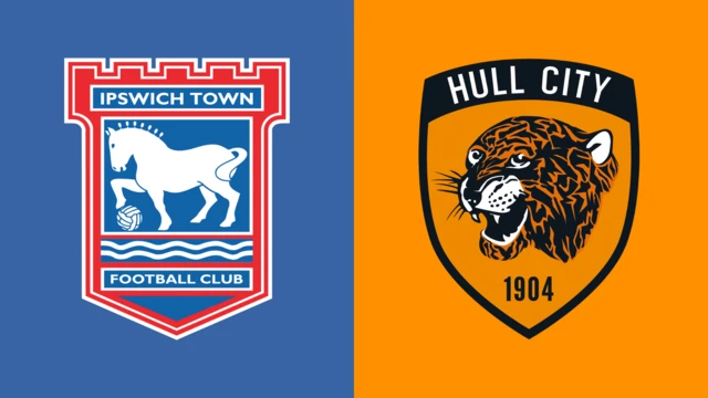 Side-by-side of Ipswich Town and Hull City club badges