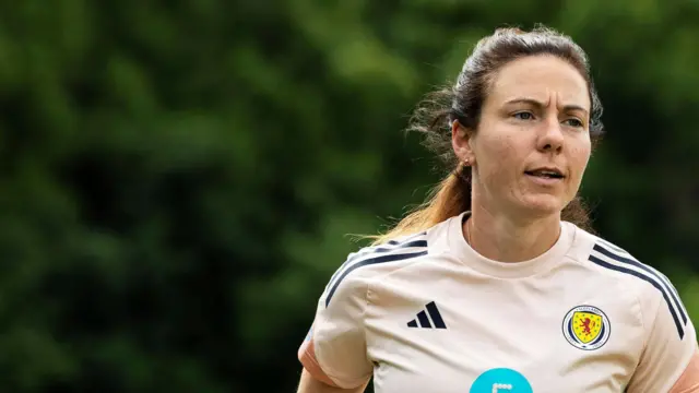 Scotland captain Rachel Corsie training at Oriam