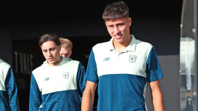 Joel and Rubin Colwill ahead of Cardiff City's game against Port Vale in League One