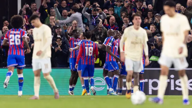 Crystal Palace players celebrate