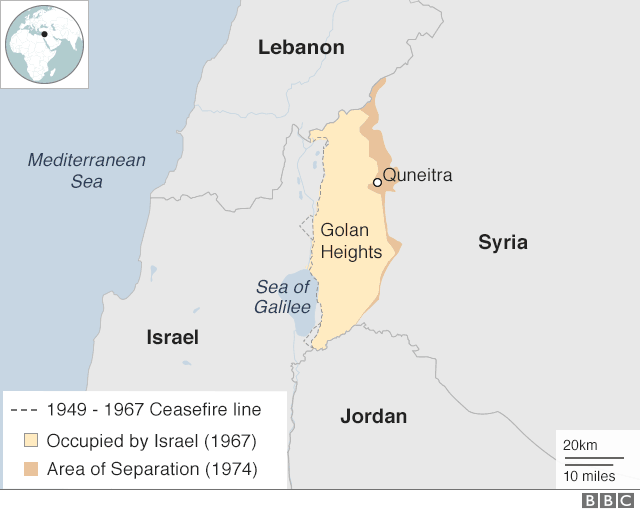 Map of Golan Heights