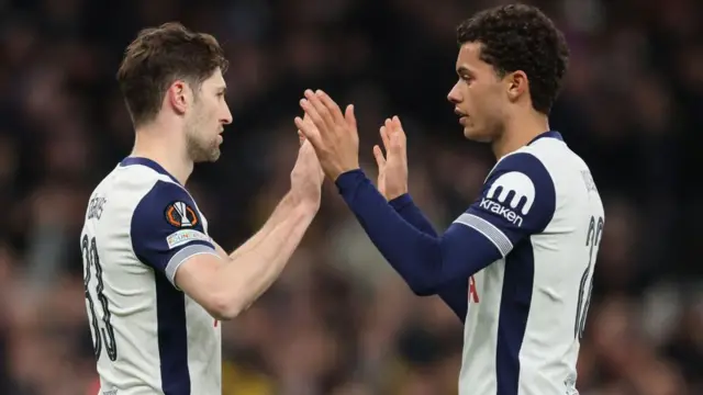 Davies and Johnson in action for Tottenham