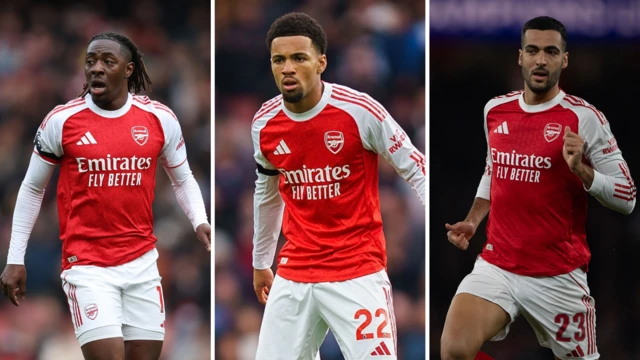 Eberechi Eze, Ethan Nwaneri and Mikel Merino