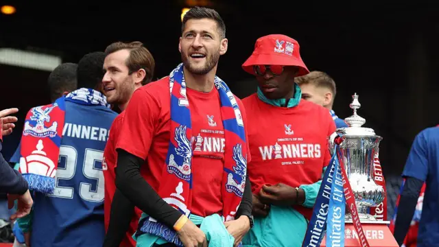 Joel Ward with the FA Cup trophy