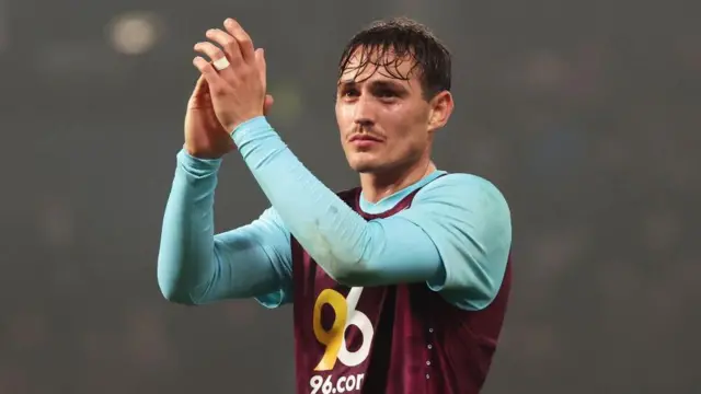 Connor Roberts claps Burnley fans 